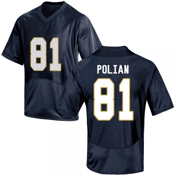 Jack Polian Notre Dame Fighting Irish NCAA Men's #61 Navy Blue Game College Stitched Football Jersey RRZ7455RI